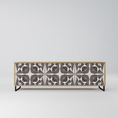MONOCHROME NEXUS 3-Door TV Stand in Oak Effect