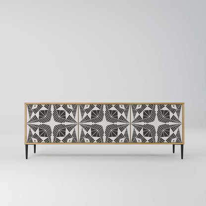 MONOCHROME NEXUS 3-Door TV Stand in Oak Effect
