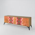 INDIAN FOLK 3-Door TV Stand in Oak Effect