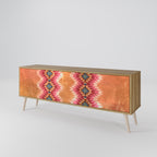 INDIAN FOLK 3-Door TV Stand in Oak Effect