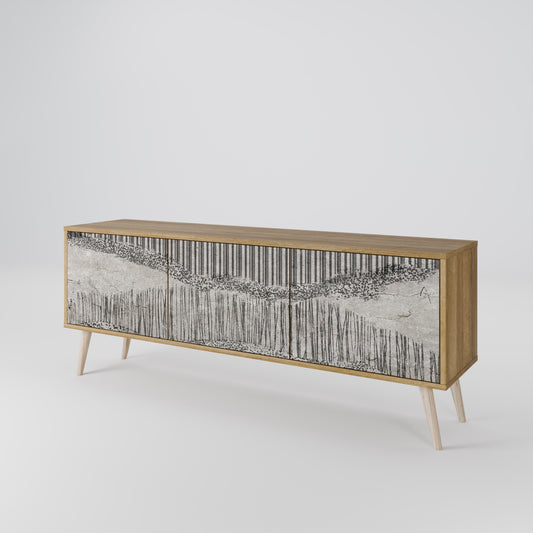 GRAIN LINES 3-Door TV Cabinet