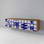 THE RIGHT PLACES 3-Door TV Stand in Oak Effect