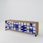 THE RIGHT PLACES 3-Door TV Stand in Oak Effect