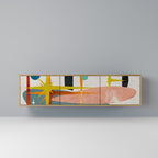 INTERSTELLAR VIBES 3-Door TV Stand in Oak Effect