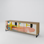 INTERSTELLAR VIBES 3-Door TV Stand in Oak Effect