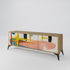 INTERSTELLAR VIBES 3-Door TV Stand in Oak Effect