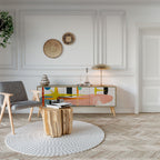 INTERSTELLAR VIBES 3-Door TV Stand in Oak Effect