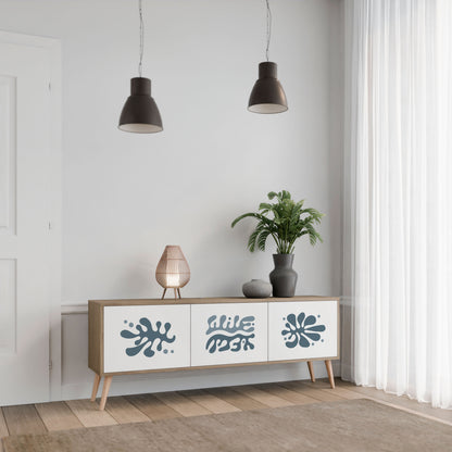 WONDERLAND VEGETATION 3-Door TV Stand in Oak Effect