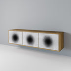 BLACK HOLE 3-Door TV Stand in Oak Effect