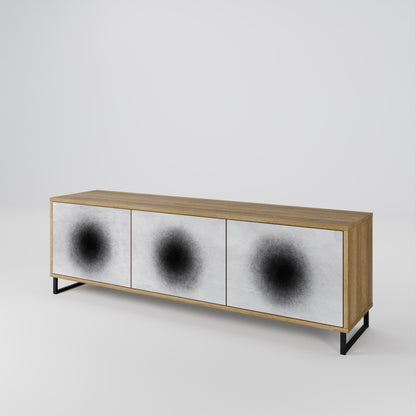 BLACK HOLE TV-bänk med 3 dörrar