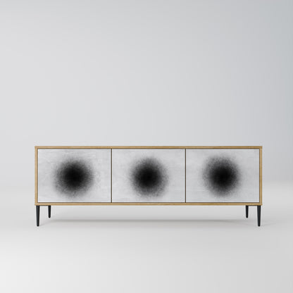 BLACK HOLE 3-Door TV Stand in Oak Effect
