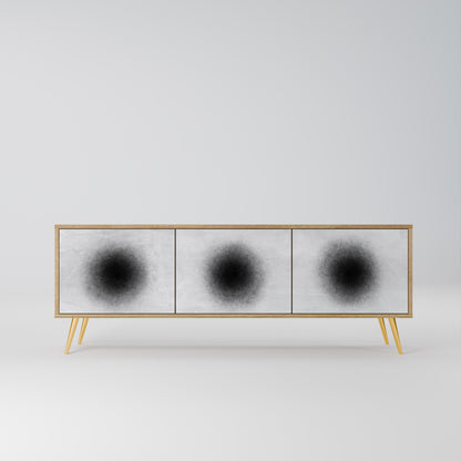 BLACK HOLE 3-Door TV Stand in Oak Effect
