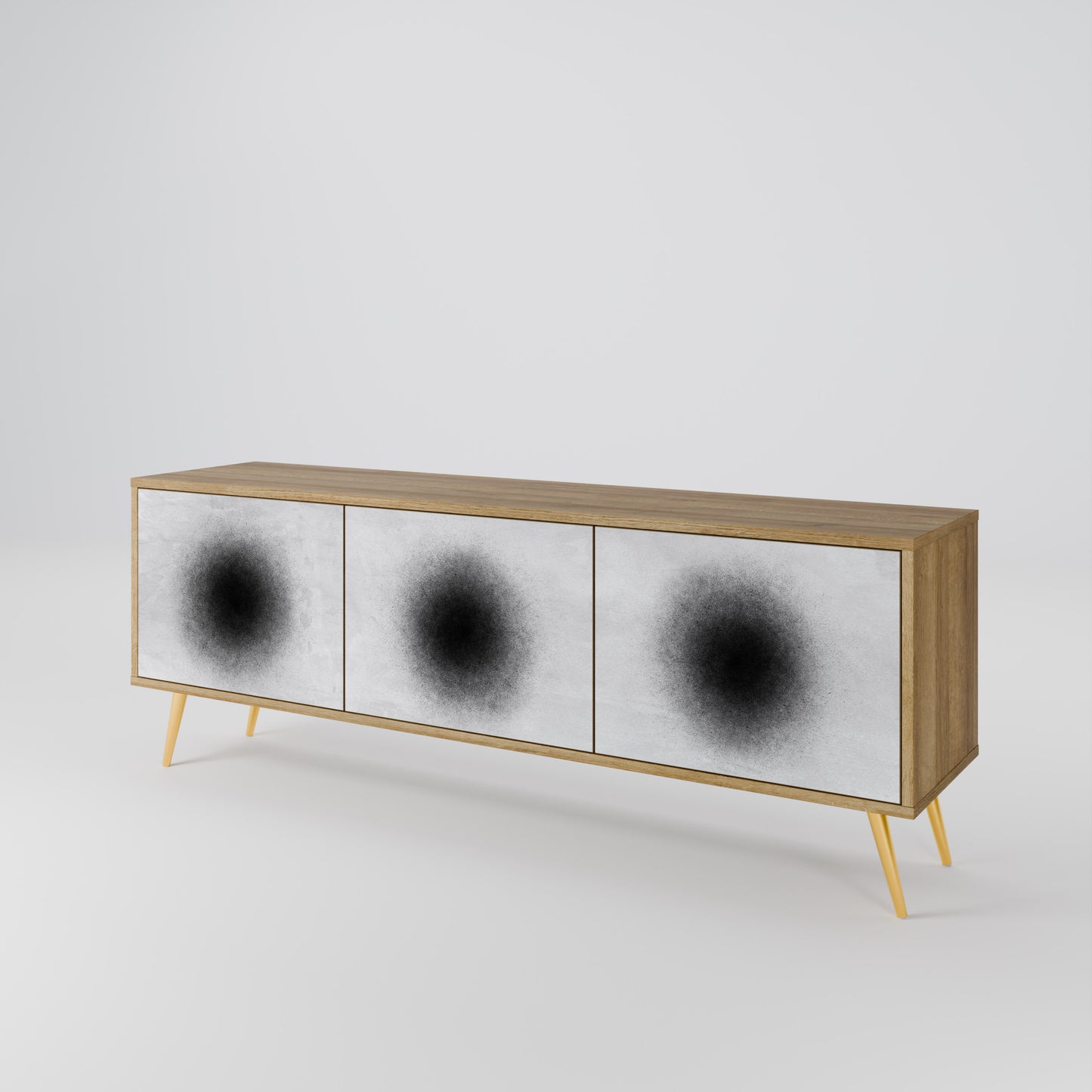 BLACK HOLE TV-bänk med 3 dörrar