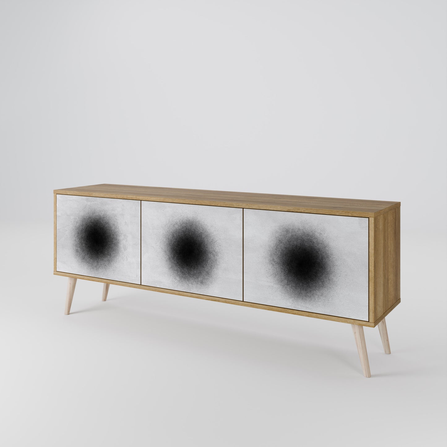 BLACK HOLE TV-bänk med 3 dörrar