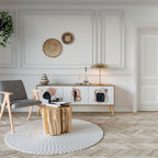 COLORFUL SHAPES 3-Door TV Stand in Oak Effect