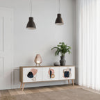 COLORFUL SHAPES 3-Door TV Stand in Oak Effect
