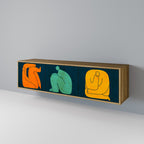 TOGETHER BUT SEPARATELY 3-Door TV Stand in Oak Effect