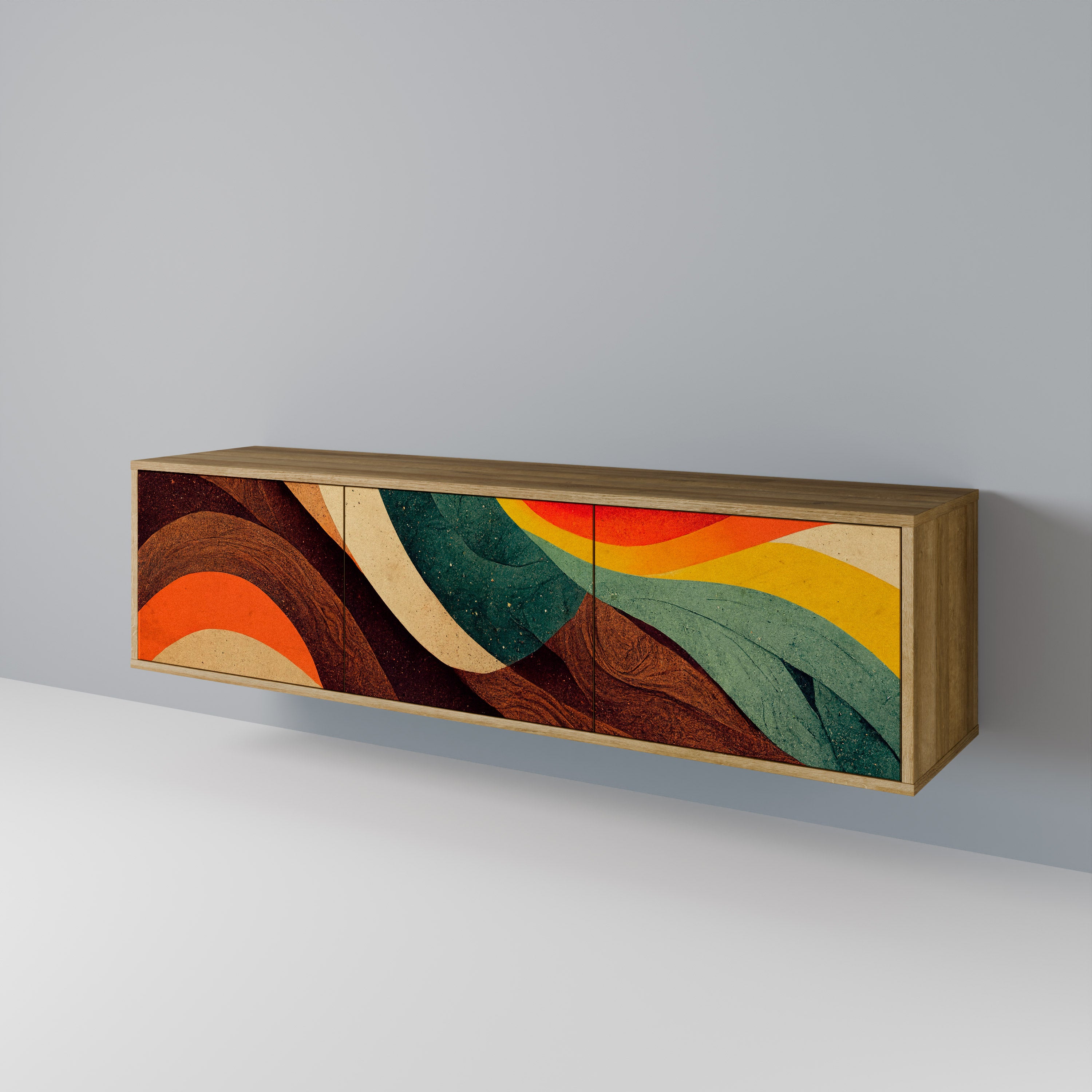 COLORFUL STRANDS TV-bänk med 3 dörrar