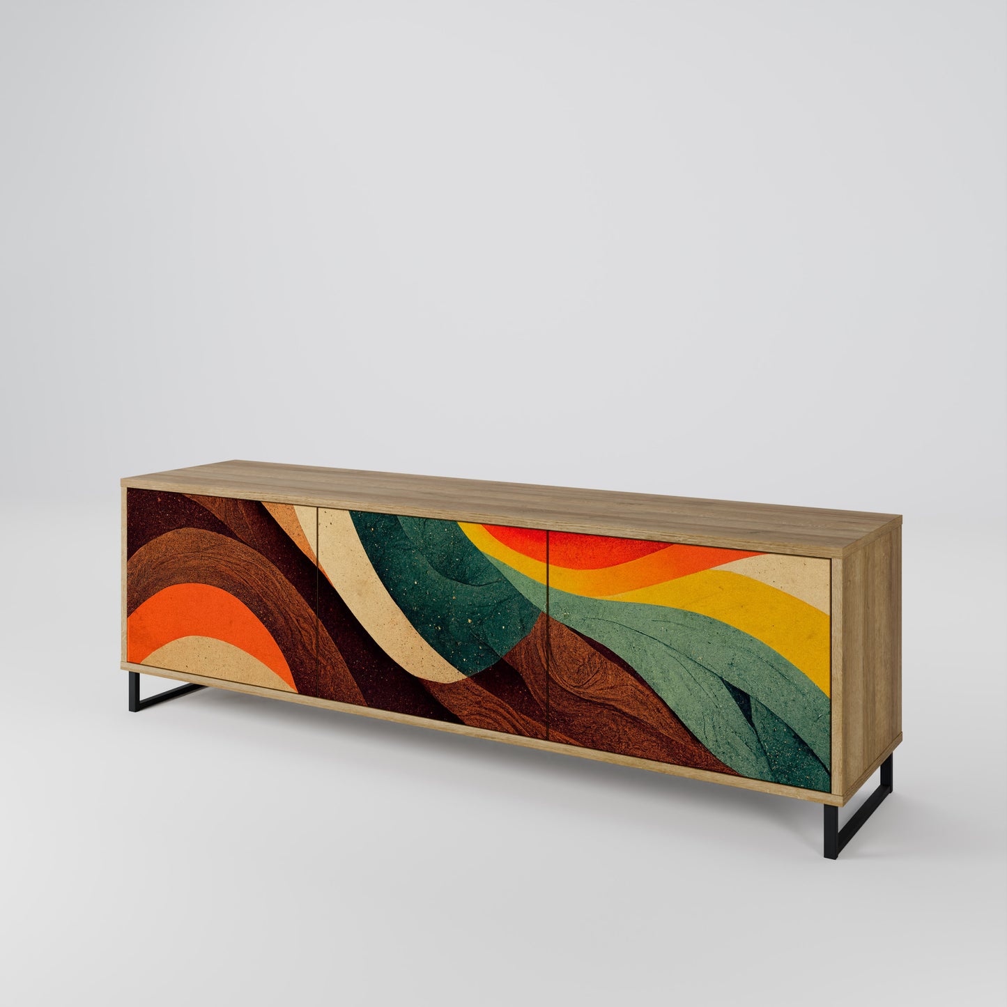 COLORFUL STRANDS TV-bänk med 3 dörrar