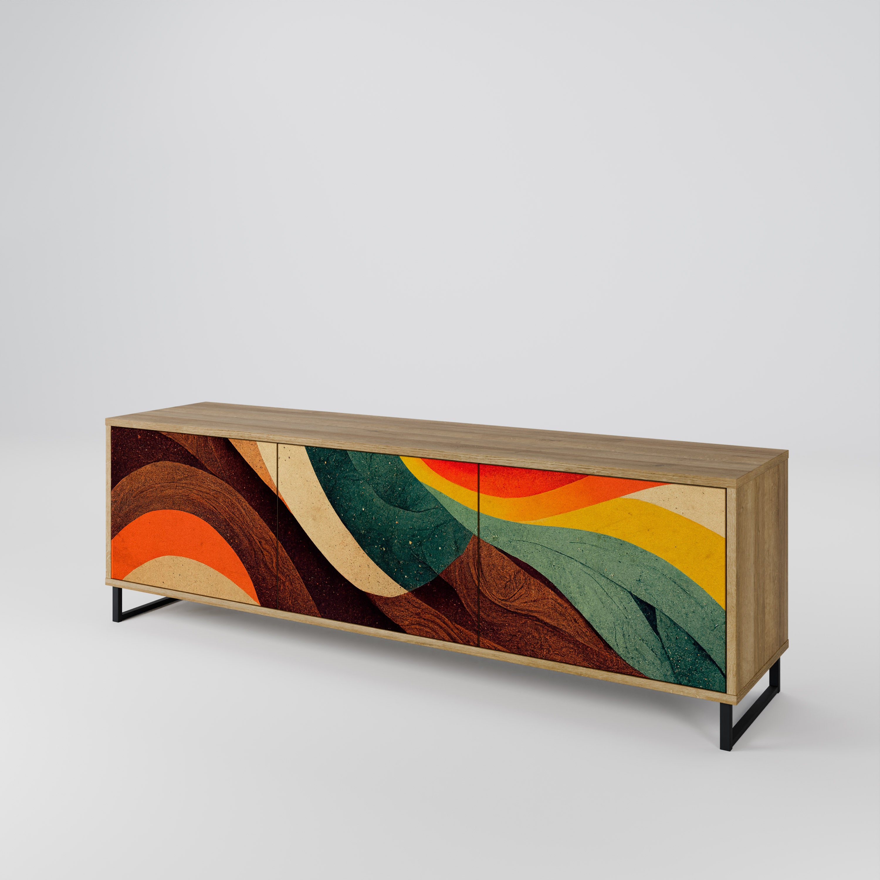COLORFUL STRANDS TV-bänk med 3 dörrar