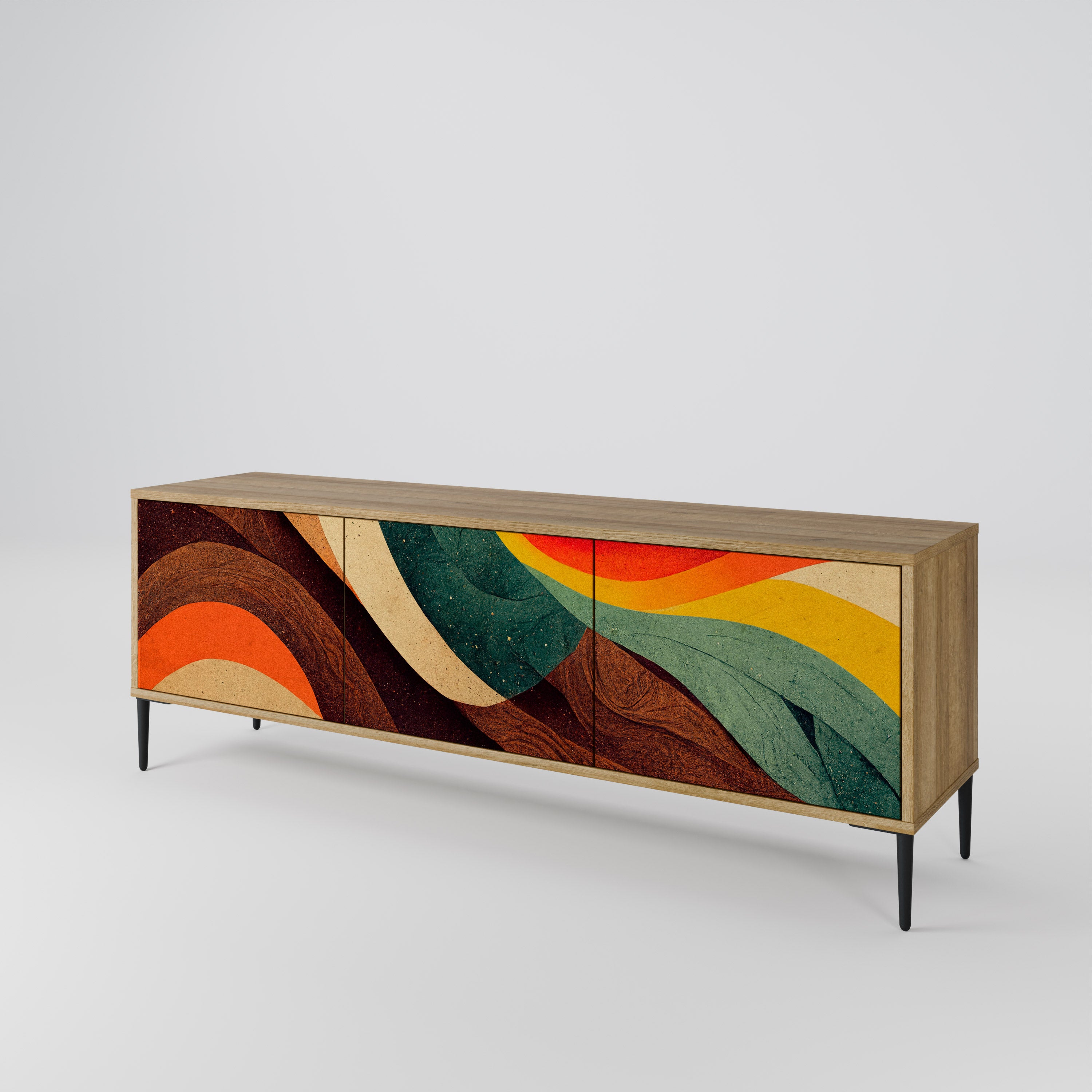 COLORFUL STRANDS TV-bänk med 3 dörrar