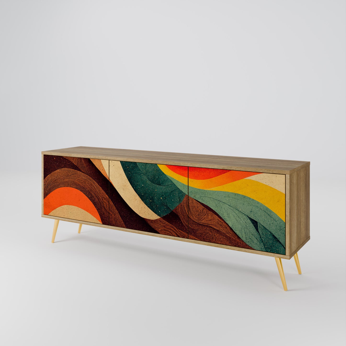 COLORFUL STRANDS TV-bänk med 3 dörrar