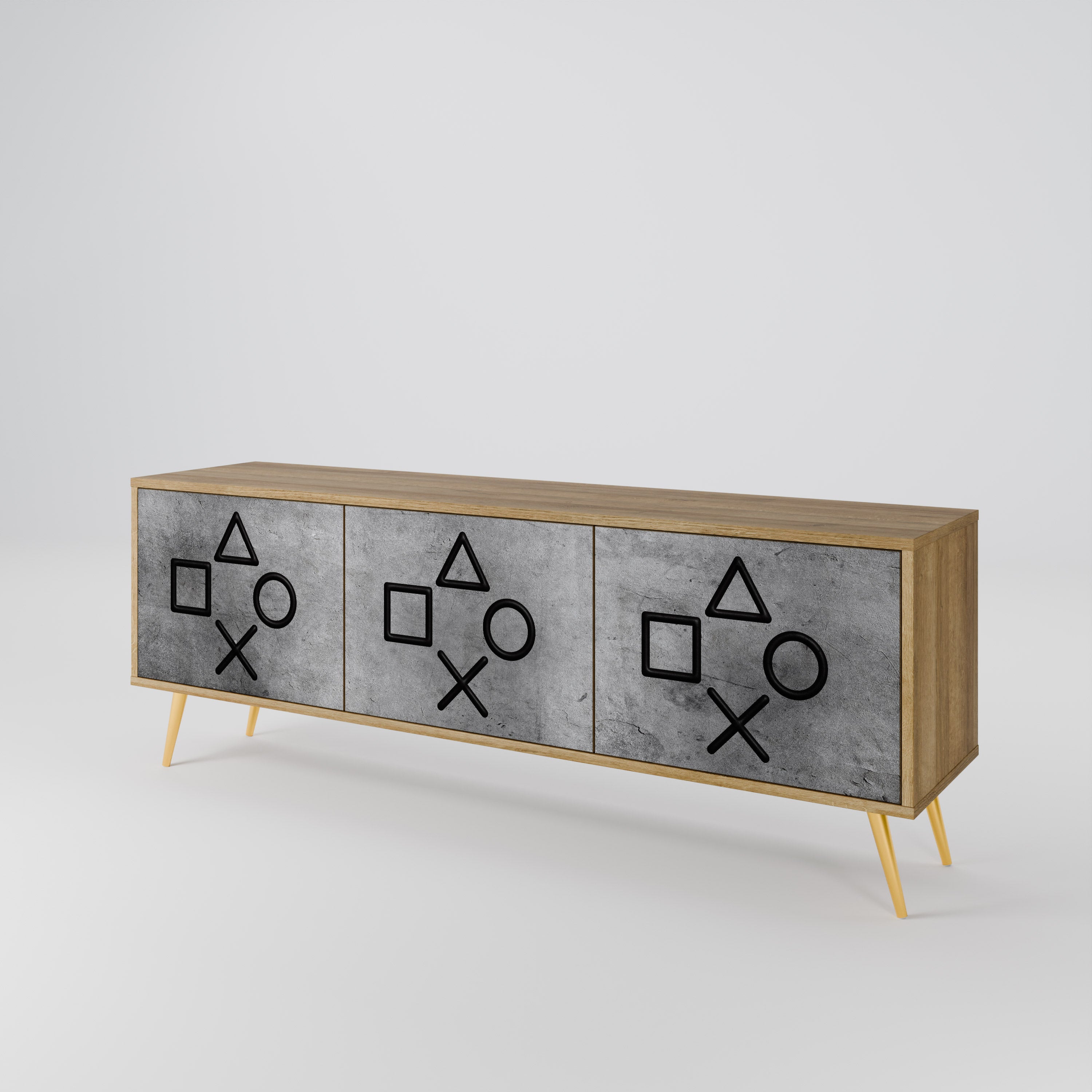 GAMER CHOICE 3-Door TV Cabinet