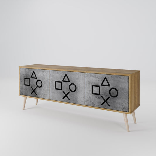 GAMER CHOICE 3-Door TV Cabinet