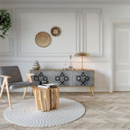 GAMER CHOICE 3-Door TV Stand in Oak Effect