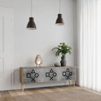 GAMER CHOICE 3-Door TV Stand in Oak Effect