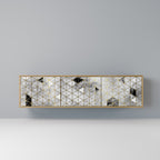 ASHEN ARIA 3-Door TV Stand in Oak Effect