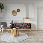 BROKEN LINES 3-Door TV Stand in Oak Effect