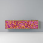 LOVELY MEMORIES 3-Door TV Stand in Oak Effect