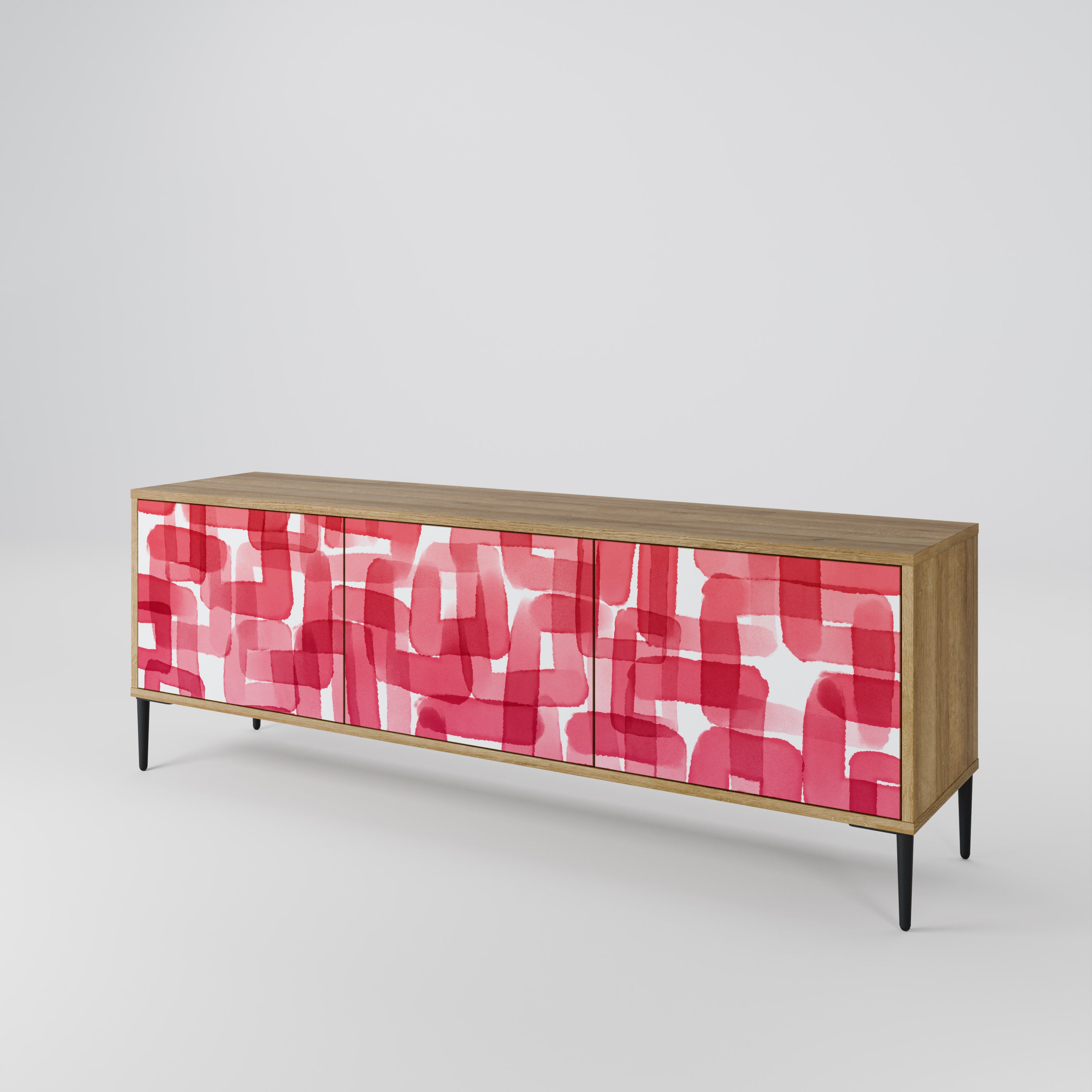 KALEIDOSCOPIC CUBISM 3-Door TV Cabinet