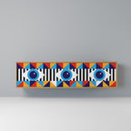 ABSTRACTION AND GEOMETRY 3-Door TV Stand in Oak Effect