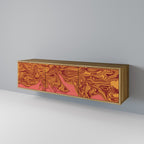 FLOATING THOUGHTS 3-Door TV Stand in Oak Effect