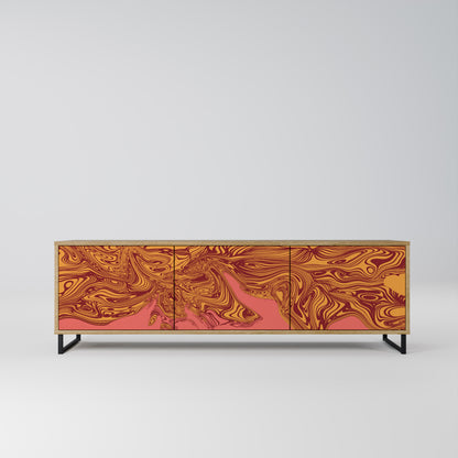 FLOATING THOUGHTS 3-Door TV Stand in Oak Effect