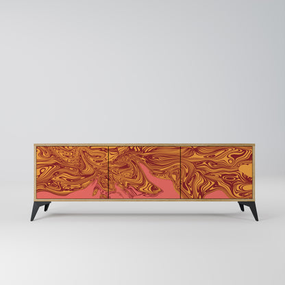FLOATING THOUGHTS 3-Door TV Stand in Oak Effect