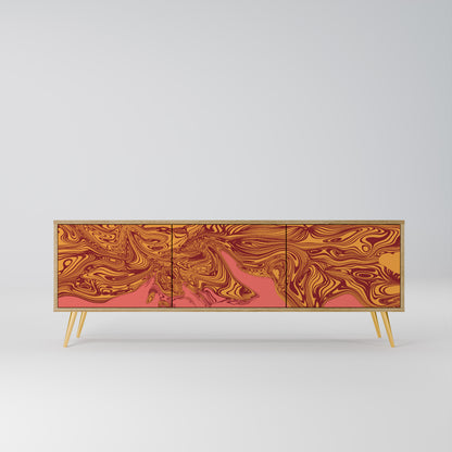 FLOATING THOUGHTS 3-Door TV Stand in Oak Effect