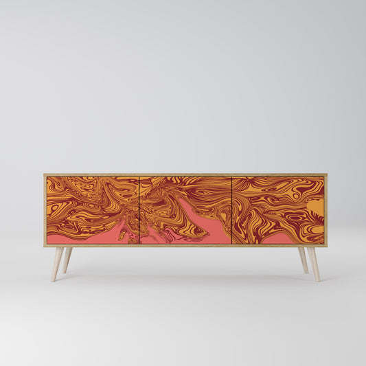 FLOATING THOUGHTS 3-Door TV Stand in Oak Effect