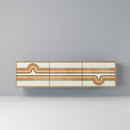 EXCEPTIONAL STREAM 3-Door TV Stand in Oak Effect