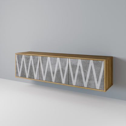 SOLID ZIG ZAG TV-bänk med 3 dörrar