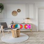 SYMPHONY OF COLORS 3-Door TV Stand in Oak Effect