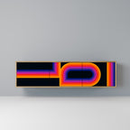 BLINDED BY THE LIGHTS 3-Door TV Stand in Oak Effect