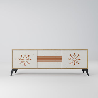DAILY HARMONY 3-Door TV Stand in Oak Effect