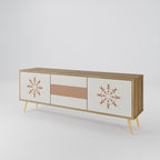 DAILY HARMONY 3-Door TV Stand in Oak Effect