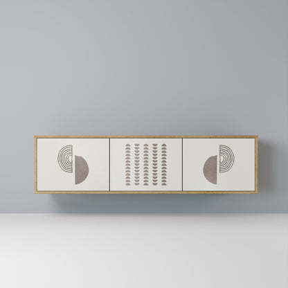 HARMONY ESSENCE 3-Door TV Stand in Oak Effect