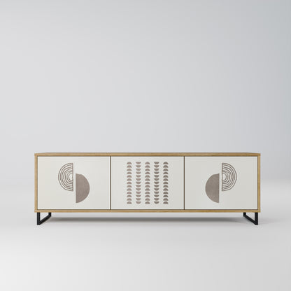 HARMONY ESSENCE 3-Door TV Stand in Oak Effect