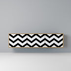 CLASSIC ZIG ZAG 3-Door TV Stand in Oak Effect