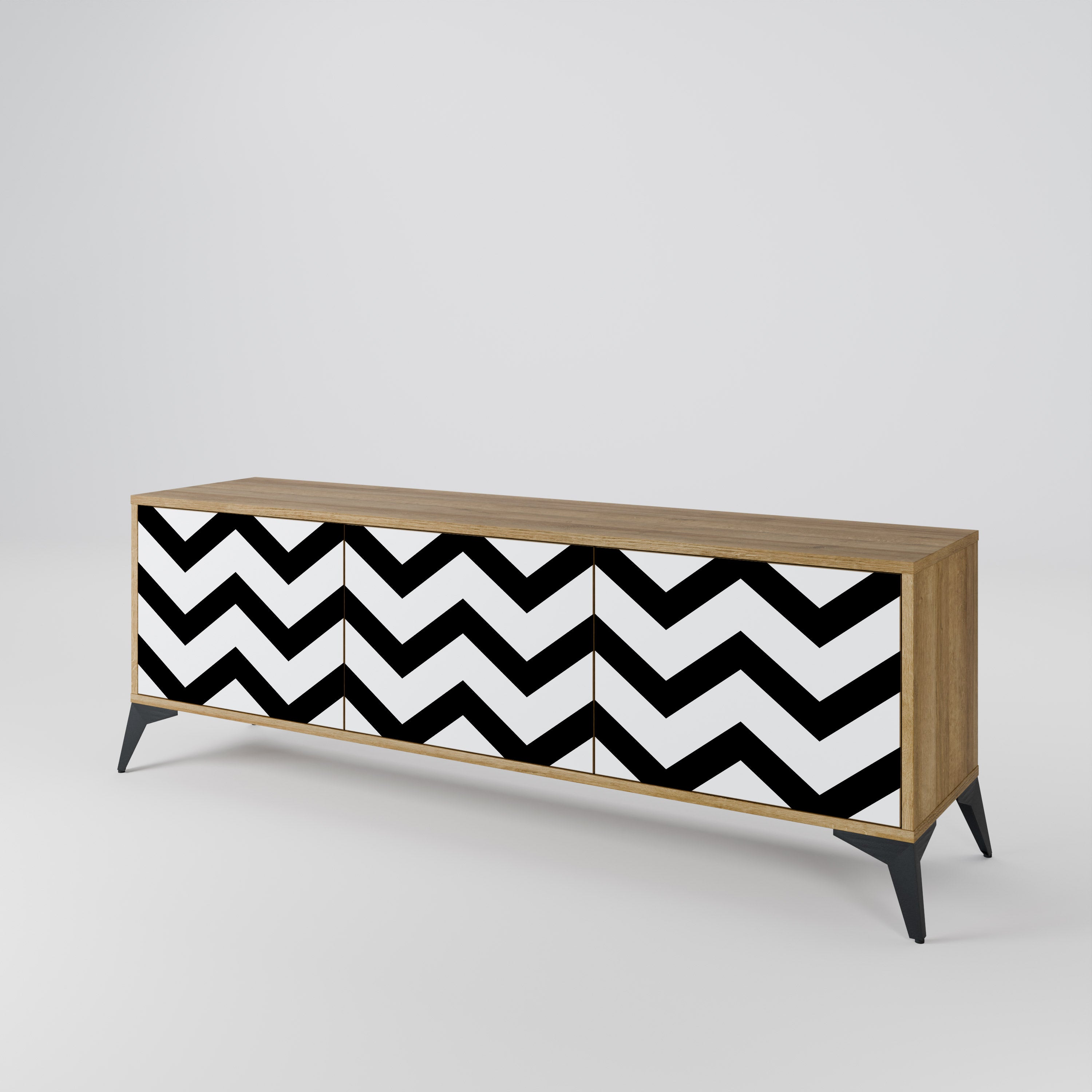CLASSIC ZIG ZAG 3-Door TV Cabinet